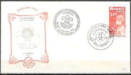Brazil Brasil FDC FIRST DAY COVER 50TH ANNIVERSARY OF SCOUTING SCOUTS ESCOTISMO 1960 RIO DE JANEIRO Pfadfinder - Covers & Documents