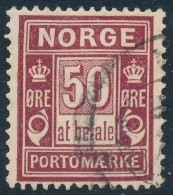 Norway Norvège Norge 1889: 50ø Carmine-brown Porto, Fine Used (DCNO-00126) - Usati