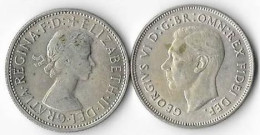 AUSTRALIE FLORIN  Commémoratives Georges VI & Elisabeth II  Argent  TTB - Unclassified