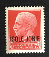 1941 - Italia - Occupazione Isole Jonie - Cent 75  - Nuovo - Ionian Islands