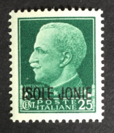 1941 - Italia - Occupazione Isole Jonie - Cent 25 - Nuovo - Ionian Islands