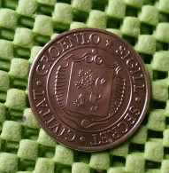 Penning Groenlo 1 Leeuwendaler '77 - 700 Jaar Stadsrechten-  Originalscan !! - Monedas Elongadas (elongated Coins)