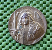 Penning Exposition Des Arts Et Industies Du Batiment 1907 Medal  -  Originalscan !! - Pièces écrasées (Elongated Coins)
