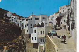 CPA  - MOJACAR, ALMERIA,  WHITE BUILDINGS, TREES, TYPICAL STREET, PEOPLE, OLD CARS - SPAIN - Almería