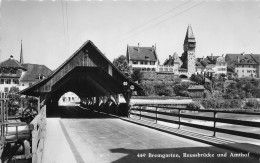 BREMGARTEN , Reussbrucke Und Amthof , Pont Couvert - Bremgarten