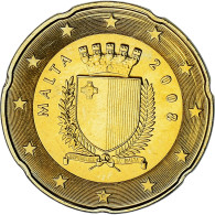 Malte, 20 Euro Cent, 2008, Paris, SPL+, Laiton, KM:129 - Malte