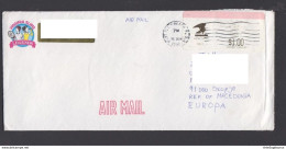 USA, LABEL, AIR MAIL, REPUBLIC OF MACEDONIA (008) - Cartas & Documentos