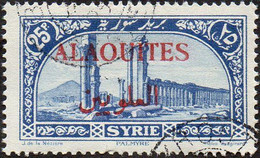 Alaouites Obl. N° 34 - Site Ou Monument - Palmyre, Le 25 Pi Bleu - Oblitérés