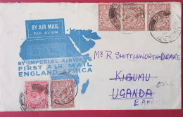 IMPERIAL AIRWAYS FIRST FLIGHT GB-KISUMU.KENYA 1931IMPERIAL AIRWAYS FIRST FLIGHT GB-KISUMU.KENYA 1931 - Kenya & Oeganda
