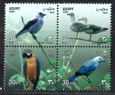 Egypt 2001 Birds Block Of 4V MNH - Unused Stamps