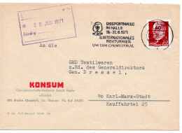 59631 - DDR - 1971 - 20Pfg Ulbricht EF A Bf HALLE - ... BOXTURNIER UM DEN CHEMIEPOKAL -> Karl-Murx-Stadt - Boxen