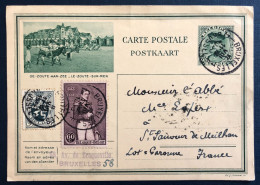 Belgique, Entier-carte + Complément De Bruxelles Pour La France 1930 - (B3715) - Postcards 1909-1934