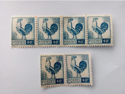 Coq D'Ager 40 C N° 632 - Timbre France Poste - Block - 1944 Coq Et Marianne D'Alger