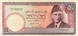 Pakistan 50 Rupees, P-40 (1986) - UNC - Fractional Serial Number Type - Pin Holes - Pakistan