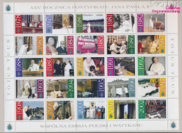 Polen 4018-4042 Zd-Bogen (kompl.Ausg.) Postfrisch 2003 Pontifikat Papst Johannes Paul II (10162005 - Nuovi