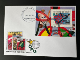 Guinée Guinea 2009 FDC Mi. Bl. 1723 Surch Overprint Winter Olympic Calgary 1988 Vancouver 2010 Jeux Olympiques Eislaufen - Hiver 2010: Vancouver