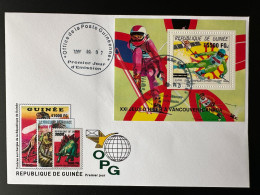 Guinée Guinea 2009 FDC Mi. Bl. 1724 Surchargé Overprint Winter Olympic Calgary 1988 Vancouver 2010 Jeux Olympiques Ski - Winter 2010: Vancouver