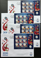 Centrafrique 2018 FDC Surch Ovpt FRANCE CHAMPION FIFA World Cup WM Coupe Du Monde Russie Russia Football Soccer Sheets - 2018 – Rusia