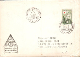 FINLANDE SEUL SUR LETTRE POUR LA FRANCE 1954 - Covers & Documents