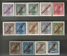 Portugal, 1910, # 170/183, MNH - Unused Stamps
