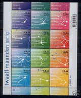 Nederland NVPH 2581-92 V2581-92 Vel Twaalf Maanden Jarig Sterrenbeelden 2008 MNH Postfris - Other & Unclassified