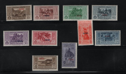 GREECE 1932 DODECANESE GARIBALDI ISSUE PATMO OVERPRINT COMPLETE SET MNH STAMPS   HELLAS No 108XI - 117XI AND VALUE EURO - Dodécanèse