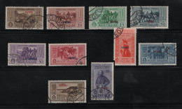 GREECE 1932 DODECANESE GARIBALDI ISSUE PATMO OVERPRINT COMPLETE SET USD STAMPS   HELLAS No 108XI - 117XI AND VALUE EURO - Dodécanèse