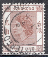 Hong Kong 1954 Queen Elizabeth A Single 20 Cent Stamp From The Definitive Set In Fine Used - Gebraucht