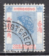 Hong Kong 1954 Queen Elizabeth A Single $1.30 Cent Stamp From The Definitive Set In Fine Used - Usados