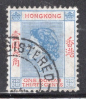 Hong Kong 1954 Queen Elizabeth A Single $1.30 Cent Stamp From The Definitive Set In Fine Used - Gebruikt