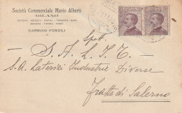 A156. Postumia Grotte. 1926. Cartolina PUBBLICITARIA , Con Michetti C.20 X 2,   ...SOCIETA' COMMERCIALE MARIO ALBERTI... - Assurés