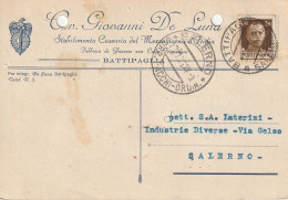 A156. Battipaglia. 1936. Cartolina PUBBLICITARIA. ... STABILIMENTO CASEARIO... - Insured