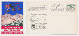 Postcard / Postmark Winter Olympic Games Garmisch Partenkirchen Austria 1936 - Hiver 1936: Garmisch-Partenkirchen