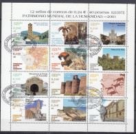 ESPAÑA 2001 Nº 3843/54 - MP-77 USADO, PRIMER DIA - Used Stamps