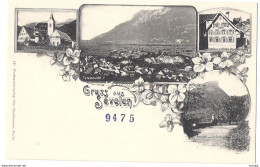 GRuss Aus SEVELEN: 4-Bild-AK Mit Gasthaus 3 Könige ~1900 - Sevelen