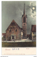 BERNECK: Ansicht Mit Alter Kirche Im Mondschein ~1900 - Berneck