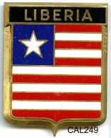 CAL249 - PLAQUE CALANDRE AUTO - LIBERIA - Targhe Smaltate (a Partire Dal 1961)