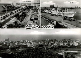 CIVITAVECCHIA - VEDUTINE - VIA GARIBALDI / PORTO / PANORAMA - SPEDITA 1965 ( 17892 ) - Civitavecchia