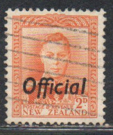 NEW ZEALAND NUOVA ZELANDA 1938 1946 OFFICIAL STAMPS KING GEORGE VI OVERPRINTED 2p USED USATO OBLITERE' - Used Stamps