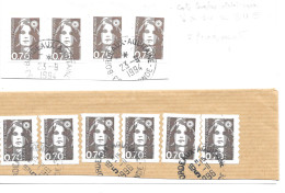 Variété Sur 2 Fragments N° Yvert 2873 X 10 (2 Teintes) Blitération Manuelle Bordeaux-Aquitaine 1994 Et 1996 - Briefe U. Dokumente