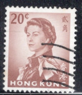 Hong Kong 1962-66 Queen Elizabeth A Single 20 Cent Stamp From The Definitive Set In Fine Used - Gebruikt