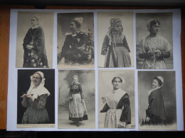 8 CARTES POSTALES DE COIFFES ET COSTUMES DE FEMMES BRETONNES - Collezioni E Lotti