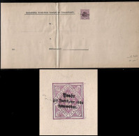 1875 SELTEN - WÜRTTEMBERG 5Pf. ÜBERDRUCK PROBE FÜR FRANKATUR NICHT VERWENDAR DIENSTUMSCHLAG DU 1 - Ganzsachen