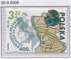 Poland 2008 Mi 4386 Poles In America, Peacock Feather  **MNH - Nuovi