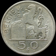 LaZooRo: Belgium 50 Francs Frank 1954 UNC - Silver - 50 Francs