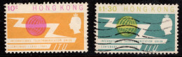 1965 Hong Kong ITU Centenary SG 214 -215 Cat. £5.75 - Gebruikt