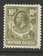 Northern Rhodesia..Scott # 9 MLH VF ...........................w51 - Northern Rhodesia (...-1963)