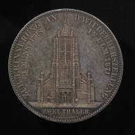 RARE : Allemagne / Germany, Karl I (Ulm Cathedral), 2 Thaler, 1871, Wurttemburg, Argent (Silver), SUP (AU) - Taler & Doppeltaler