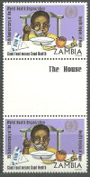 Zambia, 1973 (#114u), 25th Anniversary WHO Mother Child Nursing Nutrition Fruits Immonization Food Baby Medicine - OMS