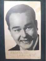 Antigua Foto Reproducción Con Autógrafo Original Del Cantante De Tangos Alberto Castillo - Dédicacées